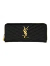 Saint Laurent Women Cassandre Leather Continental Wallet