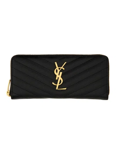 Saint Laurent Women Cassandre Leather Continental Wallet In Multicolor