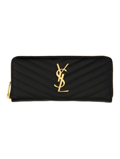 Saint Laurent Monogram Wallet In Black