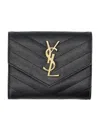 Saint Laurent Monogram Wallet In Black