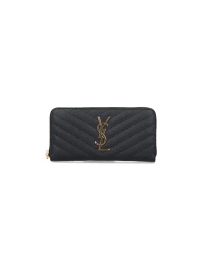 Saint Laurent Monogram Wallet In Black