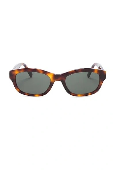 Saint Laurent Monogram Ysl Triangle Rectangular Sunglasses In Multi
