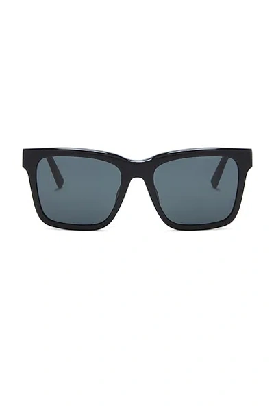 Saint Laurent Monogram Ysl Triangle Rectangular Sunglasses In Black