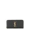 Saint Laurent Women Cassandre Leather Continental Wallet In Black