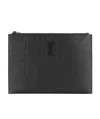 Saint Laurent Monogram Zip Pouch In Black