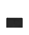 Saint Laurent Monogram Zipped Clutch Bag In Black