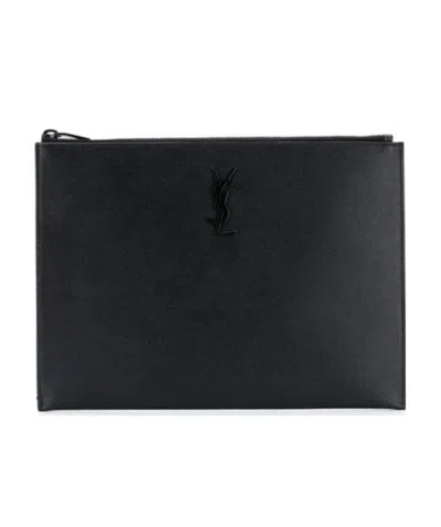 SAINT LAURENT SAINT LAURENT MONOGRAM ZIPPED TABLET CASE