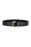 Saint Laurent Monogramme Belt In Nero