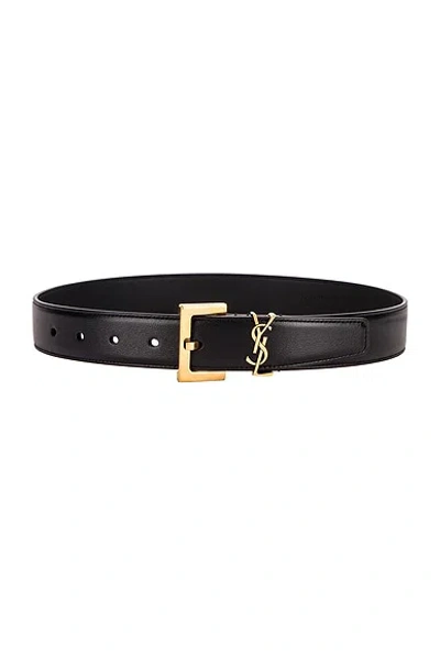 Saint Laurent Monogramme Belt In Nero