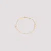Saint Laurent Cassandre Heart Charm Bracelet In Gold