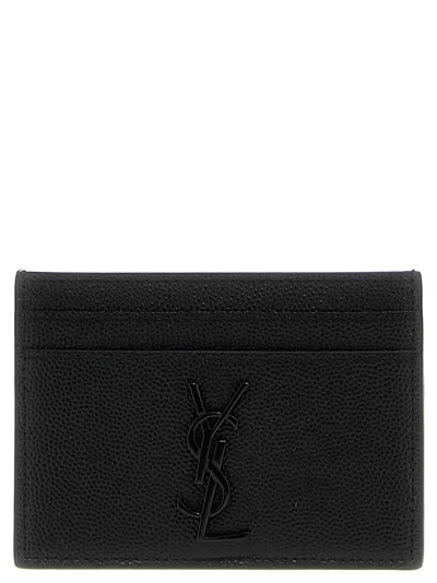 Saint Laurent 'monogramme' Cardholder In Black