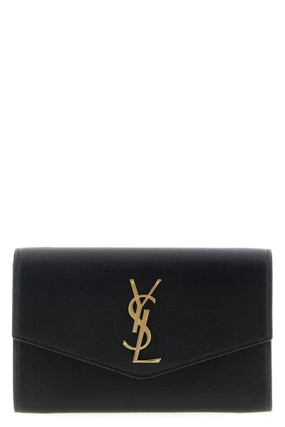 Saint Laurent Monogramme Clutch Bag In Black