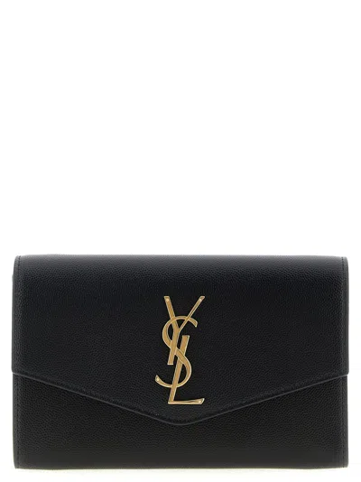 Saint Laurent Monogramme Clutch Bag In Black