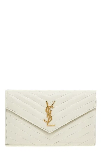 Saint Laurent 'monogramme' Crossbody Bag In White