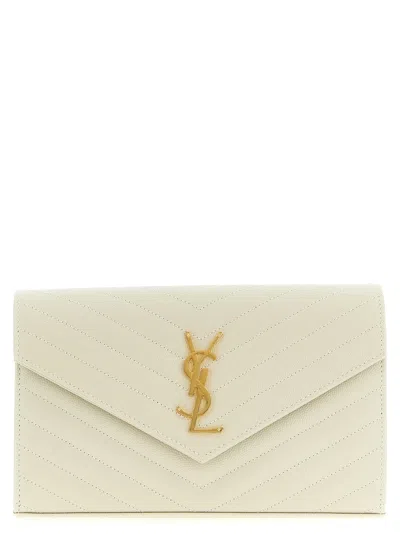 Saint Laurent 'monogramme' Crossbody Bag In White