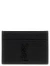 Saint Laurent Monogramme Leather Card Case In Black