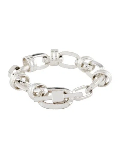 Pre-owned Saint Laurent Monogramme Link Bracelet, 6.5" In Multicolor