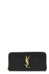 Saint Laurent Women Cassandre Leather Continental Wallet In Black