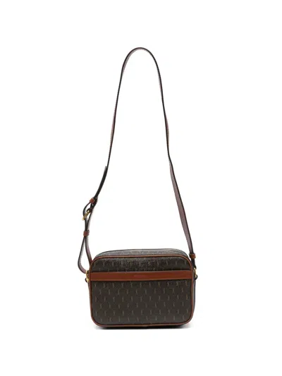 Pre-owned Saint Laurent Monogram-pattern Crossbody Bag In Brown