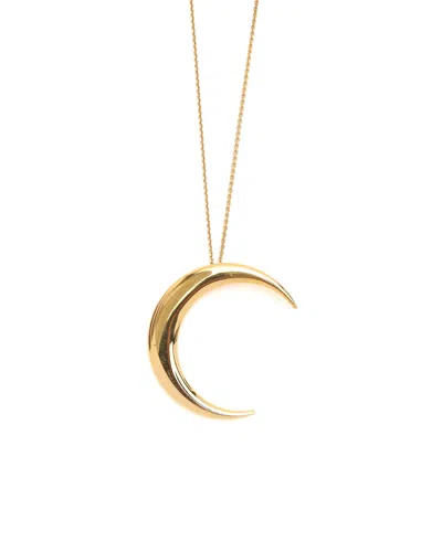 Saint Laurent Moon Necklace In Gold