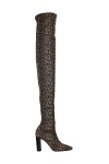 Saint Laurent Moon Python-print Boots