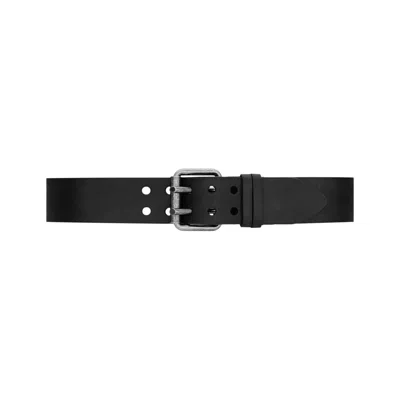 Pre-owned Saint Laurent Motorcycle Belt In Leather 'nero' | Black | Men's Size 95