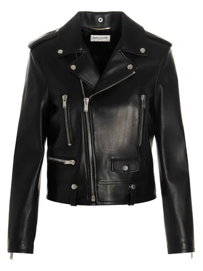 Saint Laurent 'motorcycle' Biker Jacket In Black