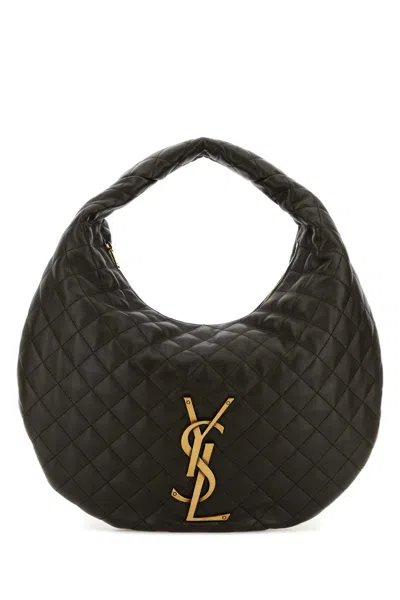 Saint Laurent Mud Nappa Leather Icare Shoulder Bag