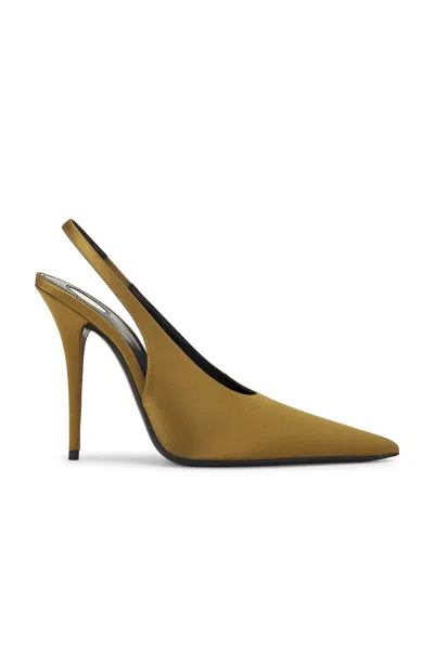 Saint Laurent Mug Slingback Pump In Cuba Gold