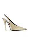 Saint Laurent Mug Slingback Pump In Grain Beige
