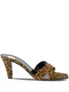 Saint Laurent 'jill' Mules In Animal Print