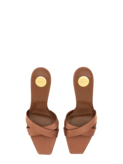 Saint Laurent Mule "opyum" In Brown