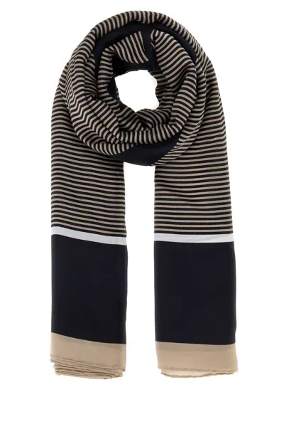 Saint Laurent Embroidered Silk Foulard In Multi