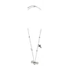 Saint Laurent Multi-charm Necklace In Gray