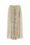 Saint Laurent Printed Georgette Mini Skirt In Multicolor