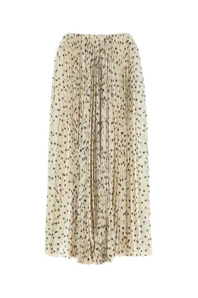 SAINT LAURENT MULTI COLOR PRINTED SKIRT