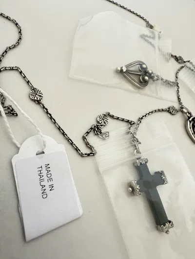Pre-owned Saint Laurent Multi-pendant Necklace In Silver