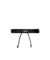 Saint Laurent Leather Cassandre Bracelet In Black
