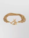 Saint Laurent Multi-strand Gold Metal Bracelet