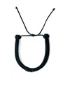 Saint Laurent Multi-strand Logo-plaque Bracelet In Black