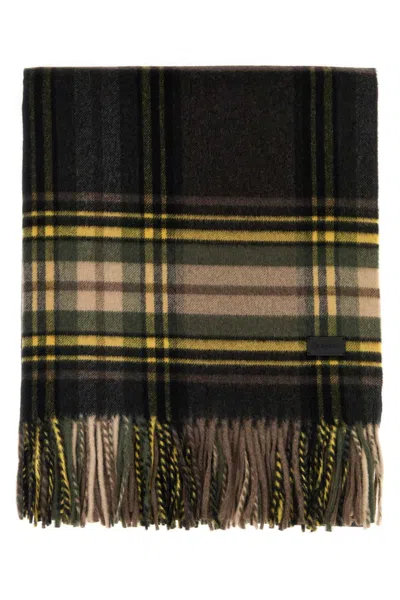Saint Laurent Multicolor Check Pattern Scarf
