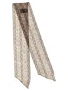 Saint Laurent Silk Scarf Scarves And Foulards Multicolor In Neutral