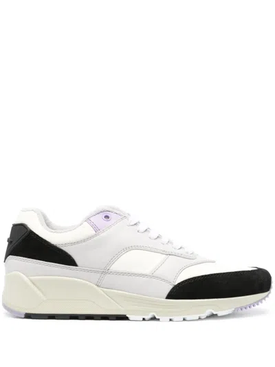 Saint Laurent Multicolour Leather Flat Shoes In White