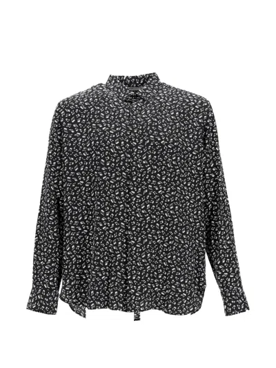 Pre-owned Saint Laurent Music-note Print Shirt In Black