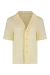 Saint Laurent Embroidered Muslin Pajama Set In Nude