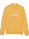 SAINT LAURENT MUSTARD YELLOW COTTON SWEATER FOR MEN