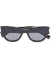 Saint Laurent Naked Wire Core Cat-eye Sunglasses In Brown
