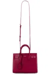Saint Laurent Nano Sac De Jour Bag In Cherry Jam