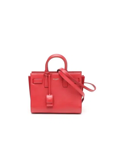 Saint Laurent Nano Sac De Jour Bag In Red