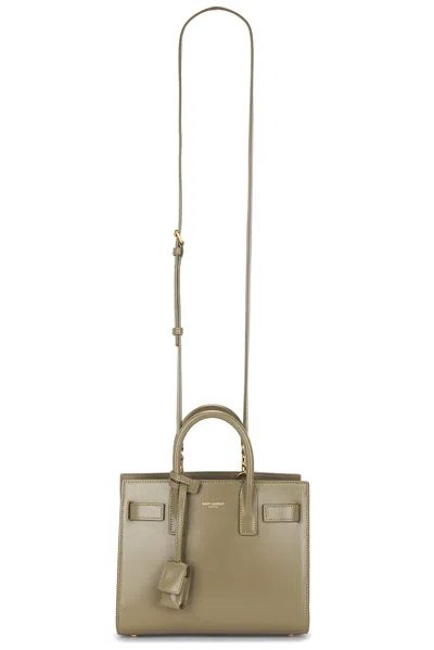 Saint Laurent Nano Sac De Jour Carryall Bag In Green